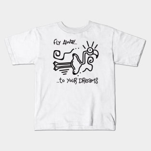 Doodle flamingo Kids T-Shirt